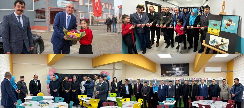 İskenderun'da depremde hasar gören okul kütüphanesi yeniden hizmete açıldı