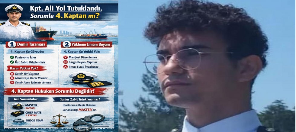 4.⁠ ⁠Kaptan Ali Yol'un tutuklanmasına gerekçe gösterilen ihmallerde sorumluluğu nedir?