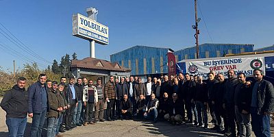 AK PARTİ PAYAS İLÇE TEŞKİLATINDAN GREVDEKİ YOLBULAN EMEKÇİLERİNE DESTEK ÇIKARMASI