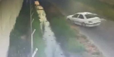 Antakya’da sulama kanalına devrilen otomobildeki 2 kişi yaralandı