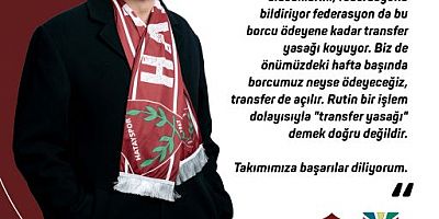 Başkan Savaş: A. Hatayspor’un Transfer Yasağı Diye Bir Sorunu Söz Konusu Değil