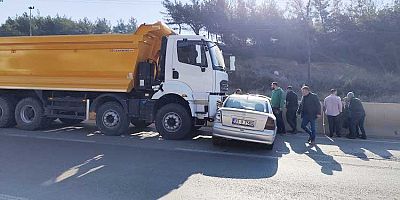 Belen’de tırla otomobilin çarpışması sonucu 1 kişi yaralandı