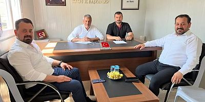Burak Bila, Ak Parti İl Başkanı Mehmet Öntürk'ü ziyaret etti