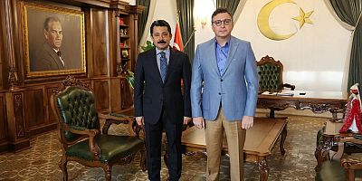 Cumhur İttifakı İskenderun Belediye Başkan Adayı Mehmet Dönmez, İskenderun Kaymakamı Murat Sefa Demiryürek'in Konuğu Oldu