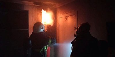 Defne'de otelde çıkan yangın söndürüldü