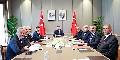 Hatay heyeti, Cumhurbaşkanı Yardımcısı Cevdet Yılmaz’ı ziyaret etti