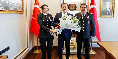 Hatay Valisi Masatlı, İl Emniyet Müdürü Gökce’yi makamında Ağırlaladı