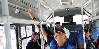 HBB Trafik zabıta ekipleri, toplu taşıma araçlarında klima denetimi yaptı