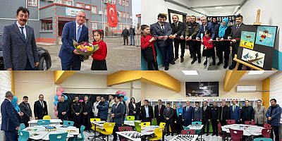 İskenderun'da depremde hasar gören okul kütüphanesi yeniden hizmete açıldı