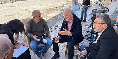 İTSO Başkanı Yılmaz, Bakkallar Odası Başkanı Çöloğlu ile enkaz bölgesinde bir araya geldi