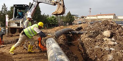 Kumlu Yeni Ana İsale Hattı İnşaatı’nın 25 km’si tamamlandı