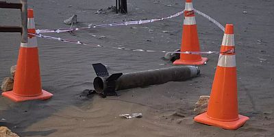 Samandağ'da sahilde boş roket mermisi bulundu